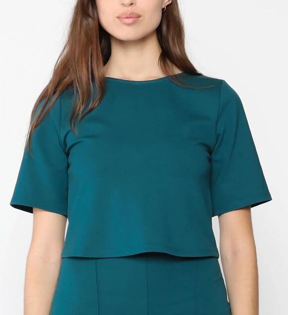 No Brand Tops - Ripley Rader Teal Ponte Knit Short Sleeve Top sz 3 (Medium)